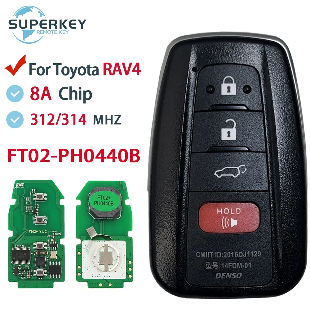 Lonsdor для Toyota RAV4 Avalon обновленная версия детской версии 312/314 МГц 8A смарт-ключ