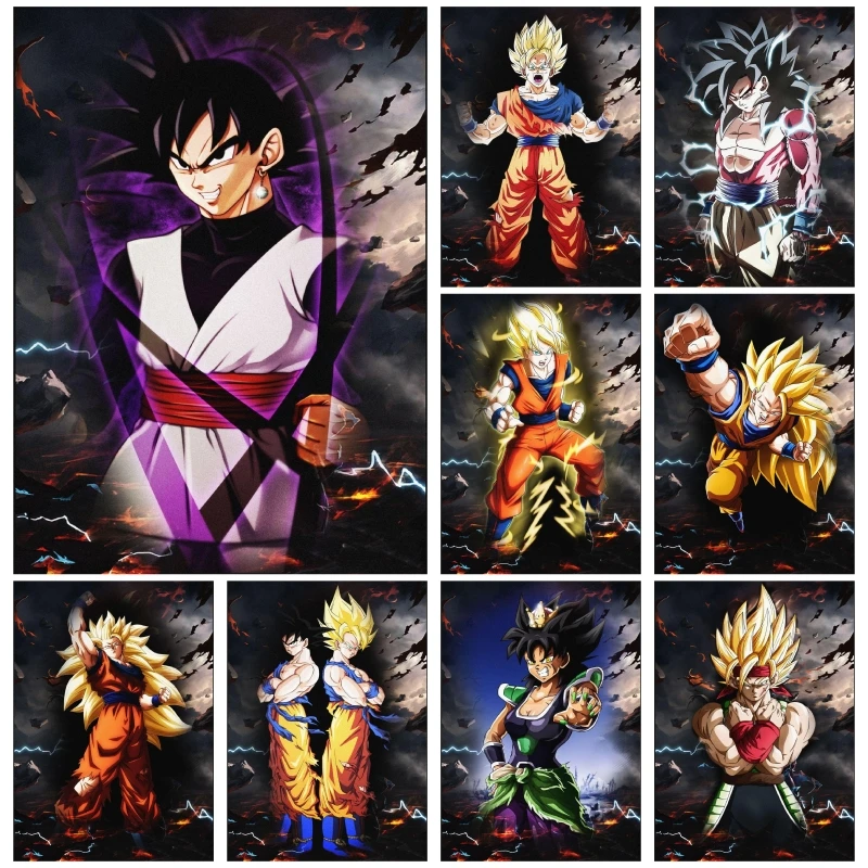Japanese Hot-blooded Anime Dragon Ball Super Saiya Son Goku canvas Painting Wall Art Children's Room Bedroom Home decoration
Japanese Hot-blooded Anime Dragon Ball Super Saiya Son Goku canvas Painting Wall Art Children's Room Bedroom Home decoration