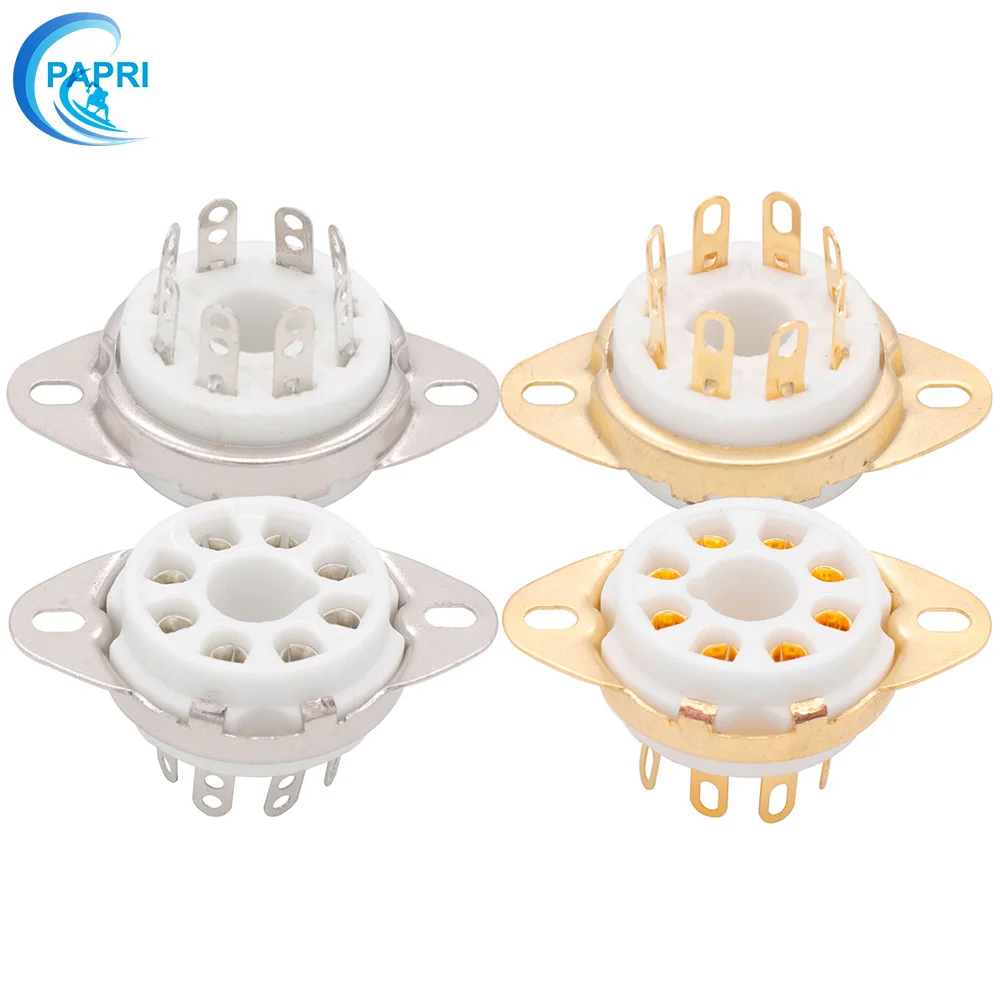 10PCS 6SL7 KT88 EL34 6550 274B 6L6 6V6 6SN7 Ceramic Silver Gold Plated 8Pin K8A Vacuum Tube Socket For Audio HIFI DIY Amplifier
10PCS 6SL7 KT88 EL34 6550 274B 6L6 6V6 6SN7 Ceramic Silver Gold Plated 8Pin K8A Vacuum Tube Socket For Audio HIFI DIY Amplifier