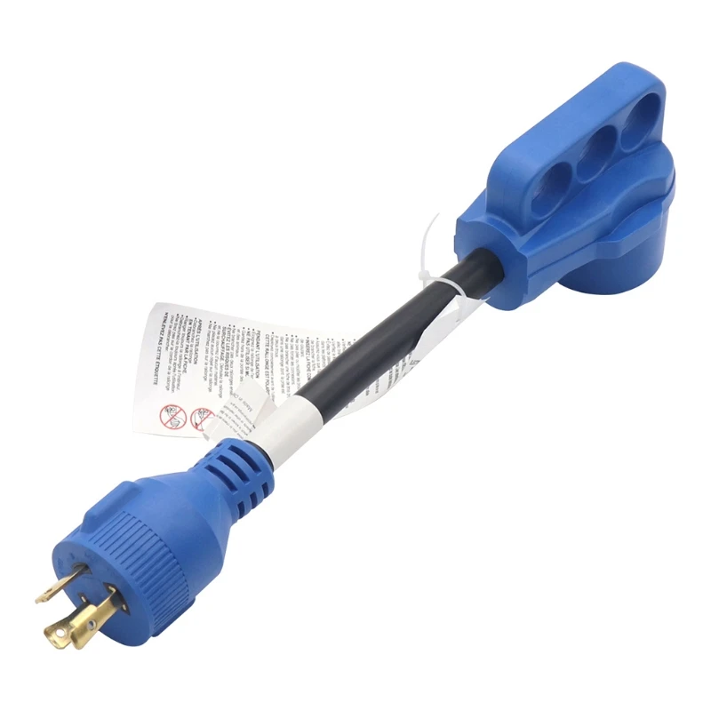 Universal 30A to 50A RV Power Cord Adapter Dogbone 10AWG Electrical Converter with Disconnect Handle Blue
Universal 30A to 50A RV Power Cord Adapter Dogbone 10AWG Electrical Converter with Disconnect Handle Blue