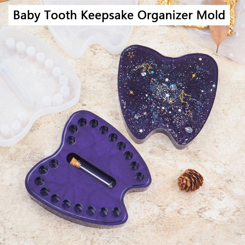 Teeth Box Resin Mold Silicone Epoxy Resin Mold Keepsake for Deciduous Teeth 40GB 
Teeth Box Resin Mold Silicone Epoxy Resin Mold Keepsake for Deciduous Teeth 40GB