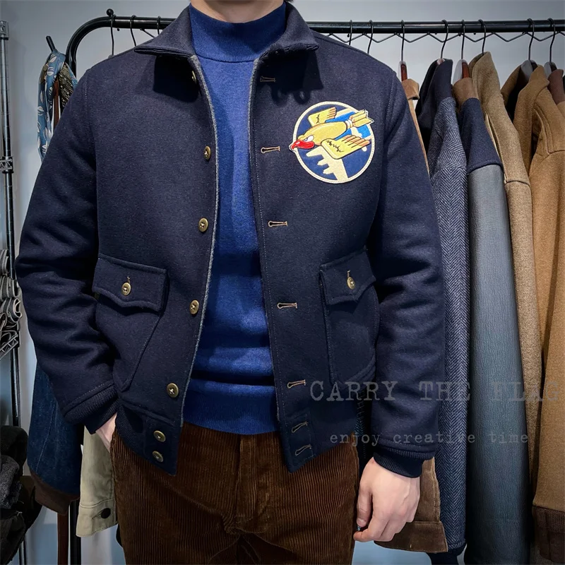 21W34 RockCanRoll США большой европейский размер мытая ручная работа винтажная Сверхтяжелая шерстяная Повседневная стильная куртка 
21W34 RockCanRoll США большой европейский размер мытая ручная работа винтажная Сверхтяжелая шерстяная Повседневная стильная куртка