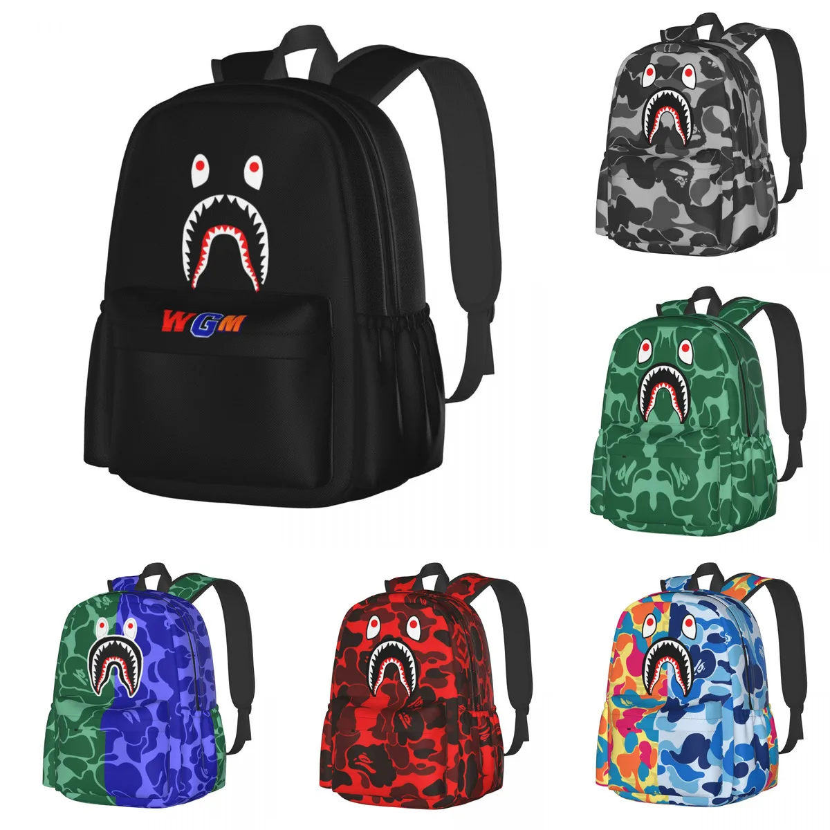 Bape Shark Large-Capacity Multifunctional Backpack Laptop Bag Leisure Sports Travel Mountaineering Backpack Student School Bag
Bape Shark Large-Capacity Multifunctional Backpack Laptop Bag Leisure Sports Travel Mountaineering Backpack Student School Bag