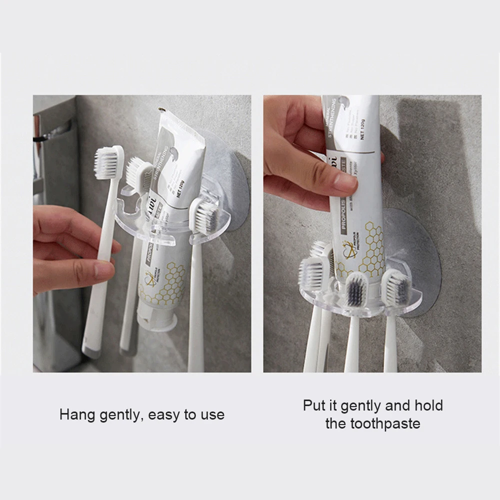 Self-adhesive Toothbrush Holder Wall Mount Toothpaste Dispenser Storage Squeezer Shelves Shaver Holder Bathroom Accessories
Self-adhesive Toothbrush Holder Wall Mount Toothpaste Dispenser Storage Squeezer Shelves Shaver Holder Bathroom Accessories