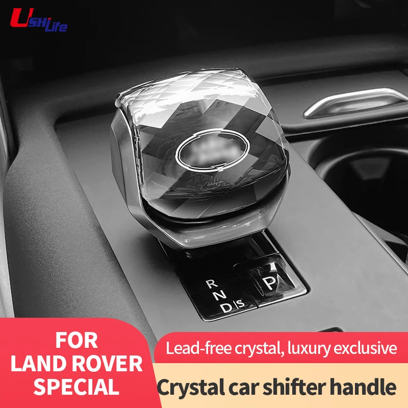 

Car Crystal Gear Shift Knob Handle Trim Cover For Land Rover Discovery 5 Range Rover Velar 2021-2022 Gearbox Lever Stick Decor