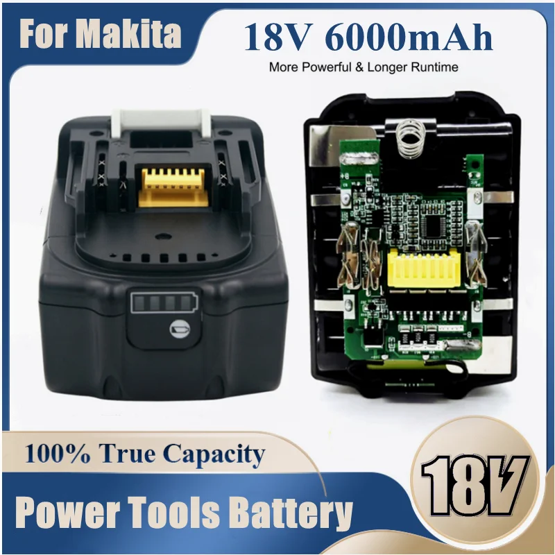 Upgraded BL1860 Rechargeable Battery 18 V 6000mAh Lithium ion for Makita 18v 6.0Ah Battery BL1840 BL1850 BL1830 BL1860B LXT 400
Upgraded BL1860 Rechargeable Battery 18 V 6000mAh Lithium ion for Makita 18v 6.0Ah Battery BL1840 BL1850 BL1830 BL1860B LXT 400