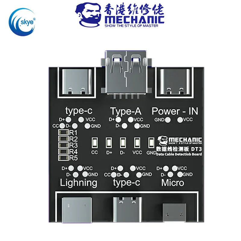 MECHANIC DT3 USB Cable Tester Data Cable Test PCB Board for IPhone Android USB Type-C Date Cable on-Off Detection Repair
MECHANIC DT3 USB Cable Tester Data Cable Test PCB Board for IPhone Android USB Type-C Date Cable on-Off Detection Repair
