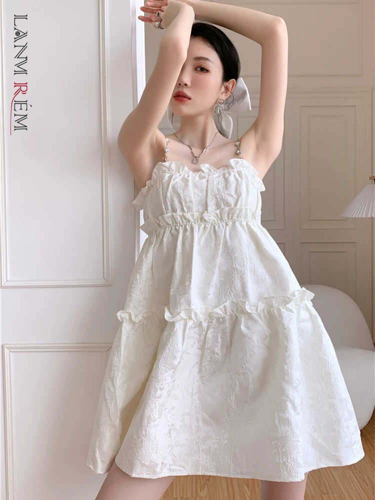 LANMREM Jacquard Sling Dress For Women Ruffles High Waist Mini Dresses Fashion Female 2022 Summer New Cute Clothing 2R1922
LANMREM Jacquard Sling Dress For Women Ruffles High Waist Mini Dresses Fashion Female 2022 Summer New Cute Clothing 2R1922