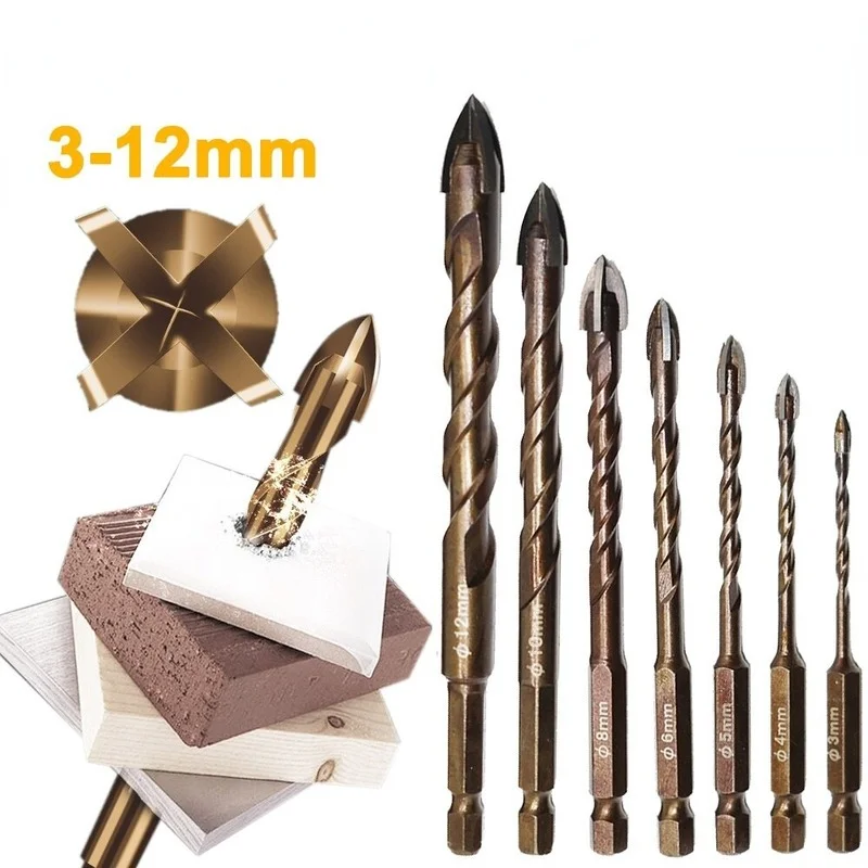 3-12mm Cross Hex Tile Drill Bits Set for Glass Ceramic Concrete Hole Opener Brick Hard Alloy Triangle Bit Tool Kit
3-12mm Cross Hex Tile Drill Bits Set for Glass Ceramic Concrete Hole Opener Brick Hard Alloy Triangle Bit Tool Kit
