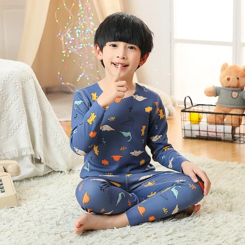 Children's Thermal Underwear Set Seamless Boy's Dinosaur Pijamas Autumn Baby Clothes Teens Girls Nightwear 2PCS Child Pyjamas
Children's Thermal Underwear Set Seamless Boy's Dinosaur Pijamas Autumn Baby Clothes Teens Girls Nightwear 2PCS Child Pyjamas
