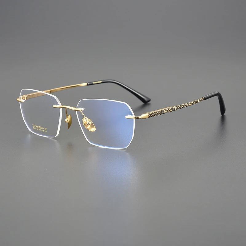 Fashion rimless glasses frame men Vintage Designer square titanium optical eyeglasses Myopia reading women personalized eyewear
Fashion rimless glasses frame men Vintage Designer square titanium optical eyeglasses Myopia reading women personalized eyewear