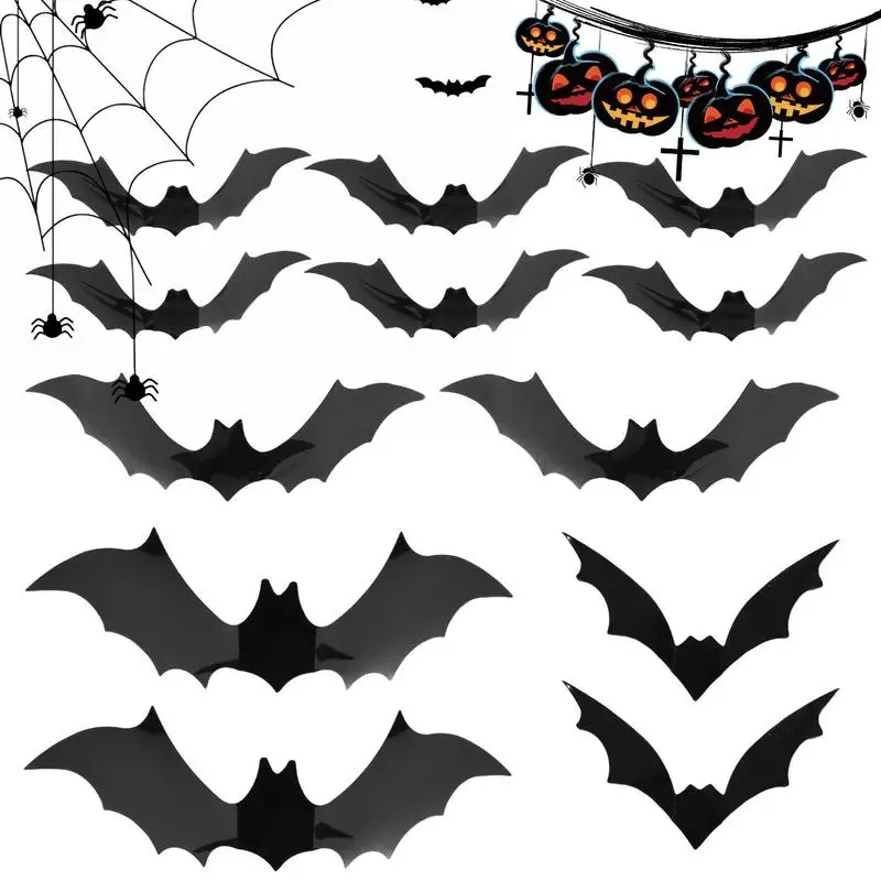 12pcs/set 3D Halloween Black Bats Indoor Decorative Sign For Spookify Window Home Room Wall Halloween Scary Party Supplies
12pcs/set 3D Halloween Black Bats Indoor Decorative Sign For Spookify Window Home Room Wall Halloween Scary Party Supplies