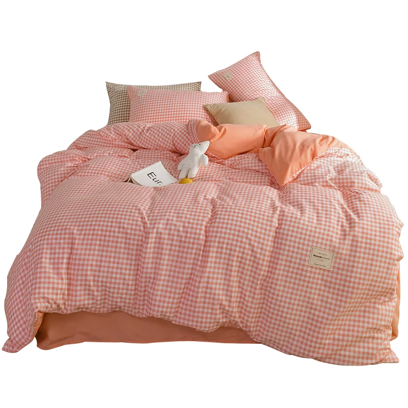 Fashion Pink White Grid Duvet Cover Set 200x230cm Fashion Comforter Bedding Set 3/4pcs Pillowcase Queen Size Flat Sheet
Fashion Pink White Grid Duvet Cover Set 200x230cm Fashion Comforter Bedding Set 3/4pcs Pillowcase Queen Size Flat Sheet