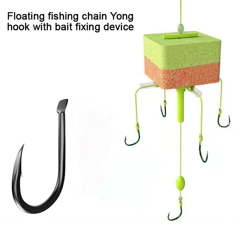 

1Set Carp Bait Fishhooks for Fishing Flap Explosion String Hook Prevent Winding PE Lines With Hose Carbon Steel Hooks Pesca