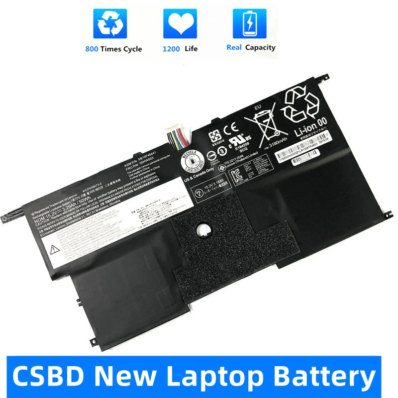CSBD Новый 00HW003 SB10F46441 45N1700 Аккумулятор для ноутбука Lenovo ThinkPad X1 Carbon Gen3 2015 00HW002 SB10F46440 15,2 V 50WH
CSBD Новый 00HW003 SB10F46441 45N1700 Аккумулятор для ноутбука Lenovo ThinkPad X1 Carbon Gen3 2015 00HW002 SB10F46440 15,2 V 50WH