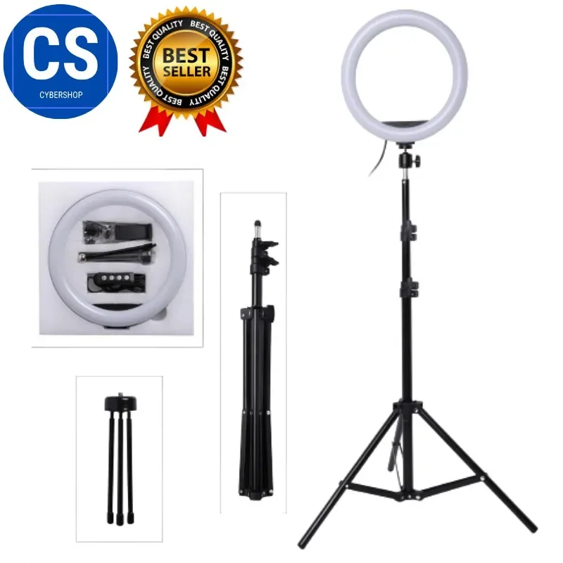 

NEW2023 10"/26cm LED Ring Light w/ 210cm Tripod Stand CP Holder For Makeup Photography Selfie Fast delivery