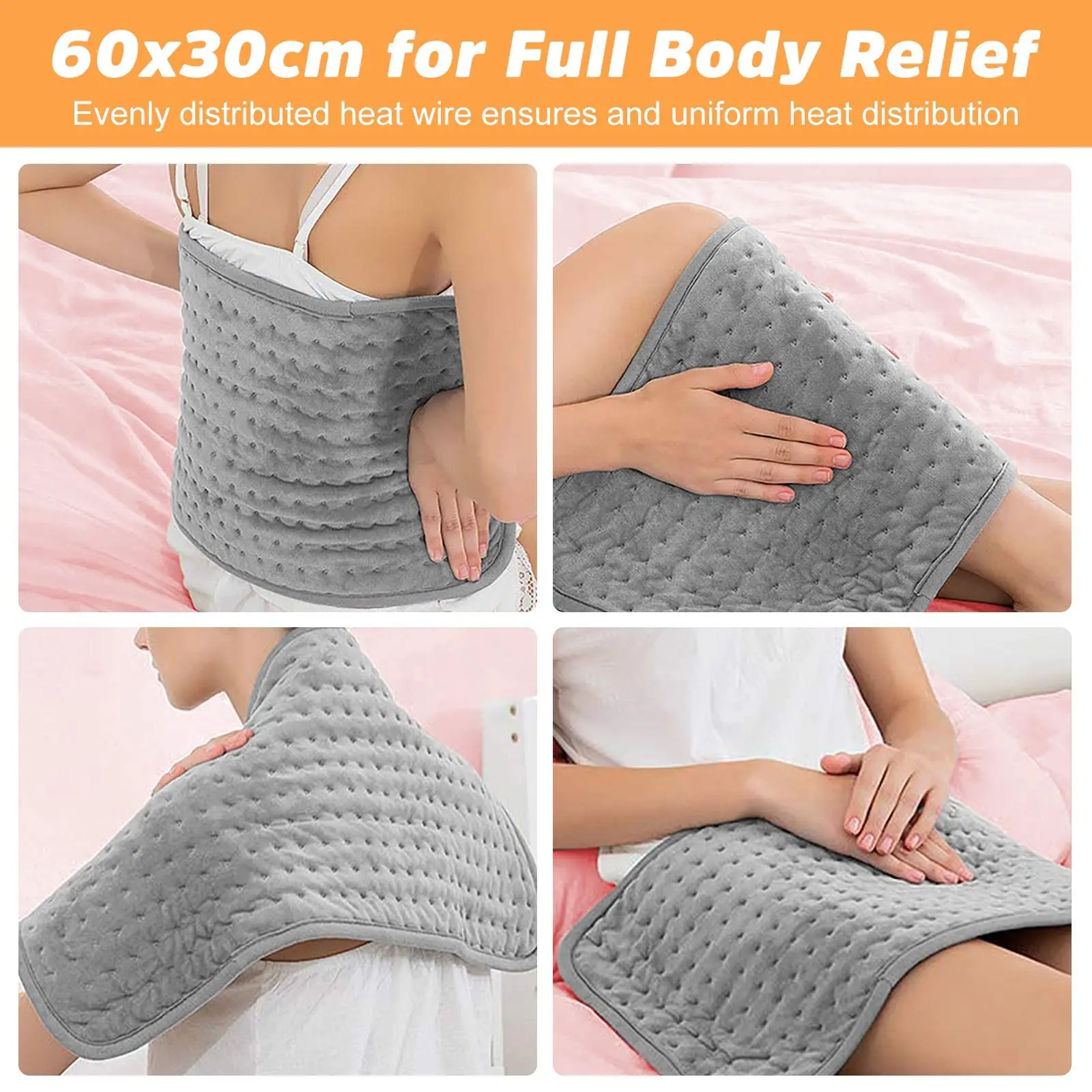 New 3 Timer Settings Electric Heating Pad Electric Heating Pad for Back Pain Cramps Relief Warm Shawl for Waist Abdomen Shoulder
New 3 Timer Settings Electric Heating Pad Electric Heating Pad for Back Pain Cramps Relief Warm Shawl for Waist Abdomen Shoulder