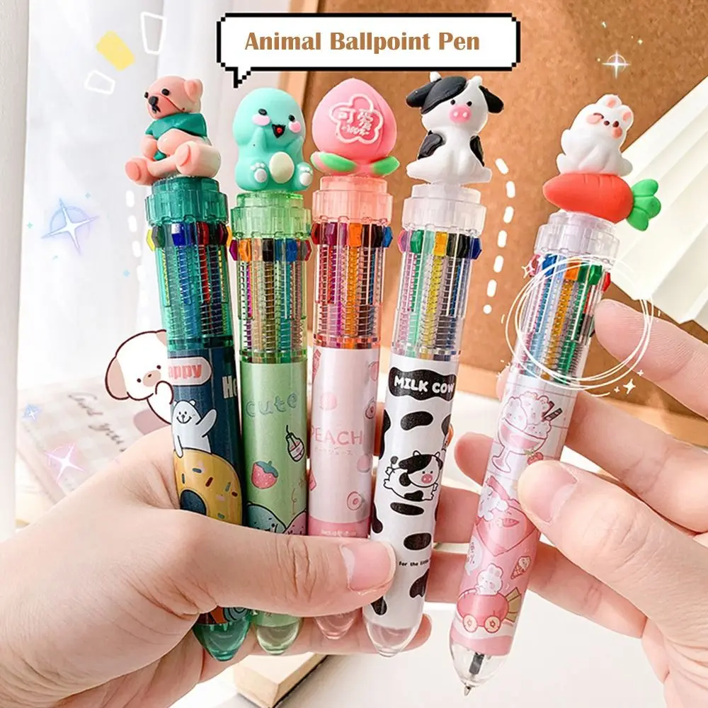 Cartoon Cute Kawaii Animal Ballpoint Pens 10 Multicolored Pens Colorful Student Gift Pen School Office Supply Stationery 
Cartoon Cute Kawaii Animal Ballpoint Pens 10 Multicolored Pens Colorful Student Gift Pen School Office Supply Stationery