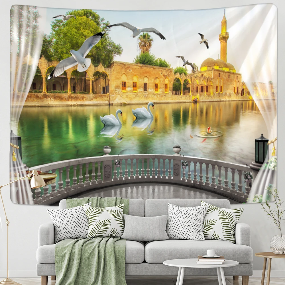 Imitation Window Landscape Tapestry Wall Hanging Tropical Tree Seaside Art Bohemian Hippie Dormitory Home Living Room Decoration
Imitation Window Landscape Tapestry Wall Hanging Tropical Tree Seaside Art Bohemian Hippie Dormitory Home Living Room Decoration
