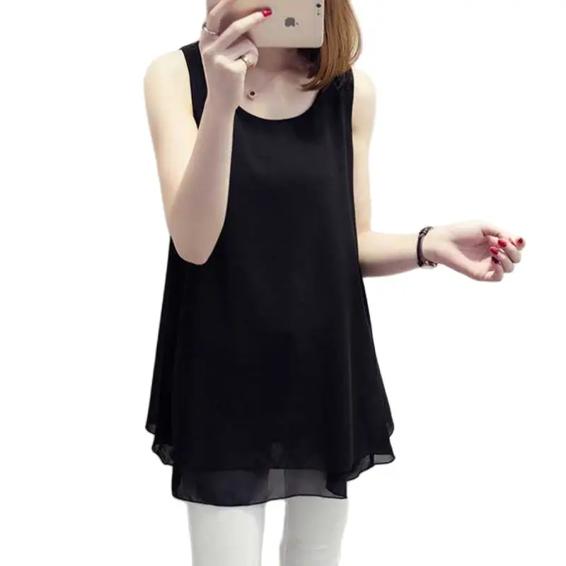 Large Size Women's Sleeveless Loose Top 2023 Summer Fashion Cover Belly Slim Suspender Vest Chiffon Comfortable Bottoming Shirt
Large Size Women's Sleeveless Loose Top 2023 Summer Fashion Cover Belly Slim Suspender Vest Chiffon Comfortable Bottoming Shirt