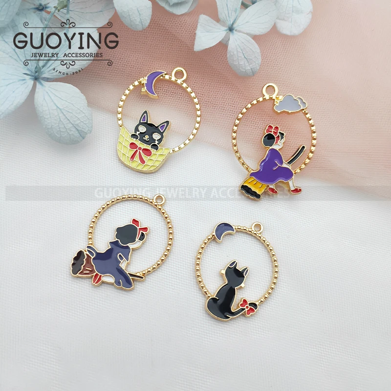 10pcs Alloy Dripping Oil Charm Halloween Charms Cat Witch DIY Jewelry Accessories He Witch Black Cat Back View Bow Pendant
10pcs Alloy Dripping Oil Charm Halloween Charms Cat Witch DIY Jewelry Accessories He Witch Black Cat Back View Bow Pendant