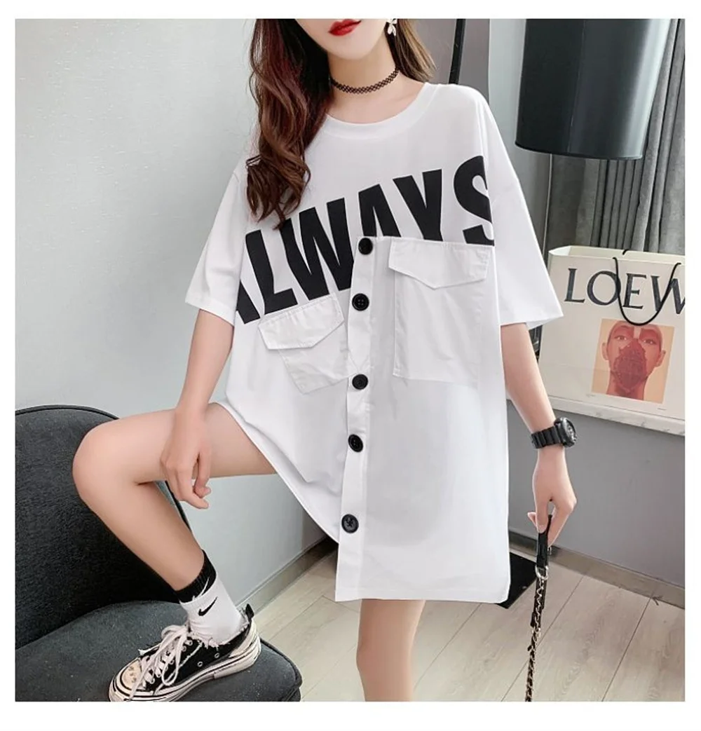 Женская свободная футболка с буквенным принтом, розовая Свободная белая или черная футболка в Корейском стиле для девушек, Y2k, летние свобод...
Женская свободная футболка с буквенным принтом, розовая Свободная белая или черная футболка в Корейском стиле для девушек, Y2k, летние свобод...