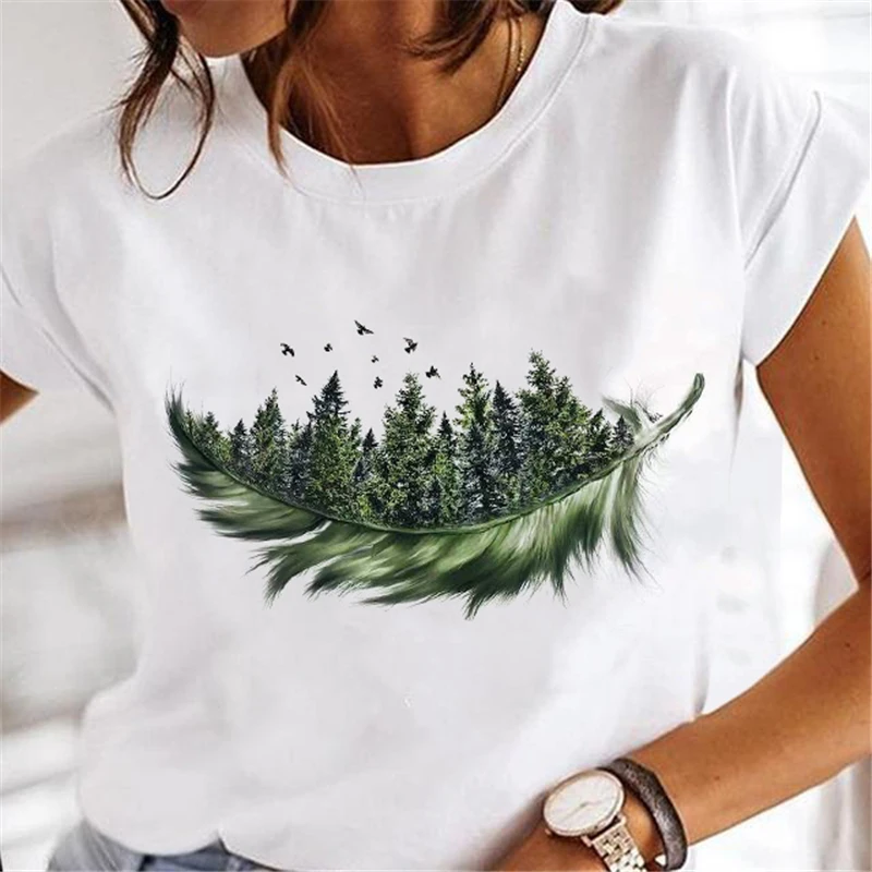 Women T-shirts Art Leaf Watercolor Short Sleeve 90s Trend Ladies Print Lady Womens Graphic T Top Shirt Female Tee T-Shirt Women
Women T-shirts Art Leaf Watercolor Short Sleeve 90s Trend Ladies Print Lady Womens Graphic T Top Shirt Female Tee T-Shirt Women