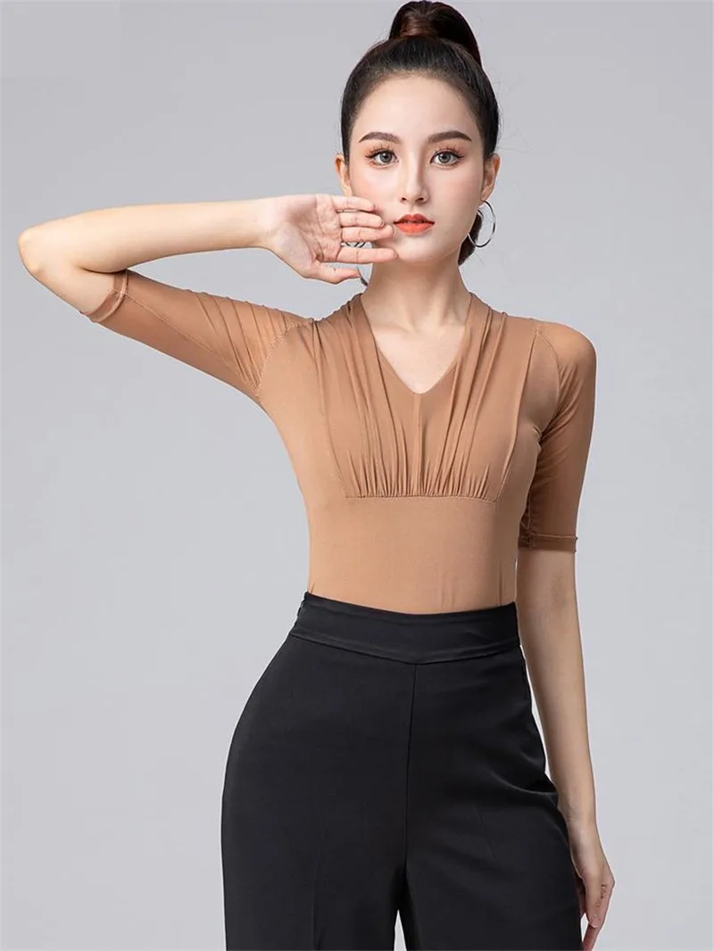 Women Latin Dance Costume Skirt Adult Female Performance Sexy One-piece Top Stage Competition Ballroom Dancing Practice T-shirt 
Women Latin Dance Costume Skirt Adult Female Performance Sexy One-piece Top Stage Competition Ballroom Dancing Practice T-shirt