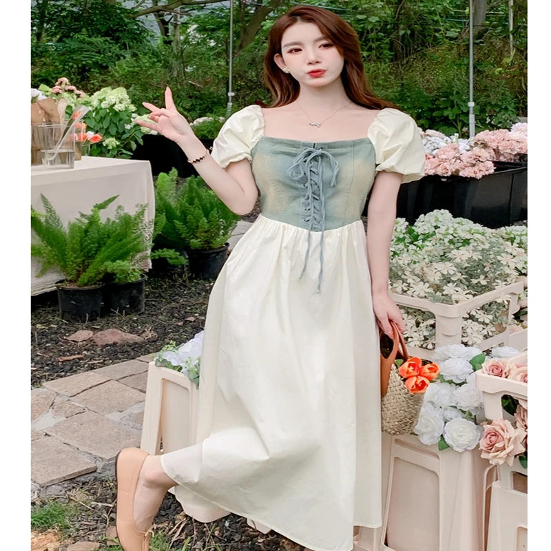 2023 Summer New Dress Hanging Neck Denim Splice Fashion Versatile Slim Free Shipping
2023 Summer New Dress Hanging Neck Denim Splice Fashion Versatile Slim Free Shipping