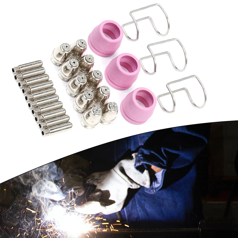 26pcs Cutting Torch Consumables Replacement Parts Shield Cup Spacer Guide Nozzle Electrode Shield Cups Multiple Combination Kits
26pcs Cutting Torch Consumables Replacement Parts Shield Cup Spacer Guide Nozzle Electrode Shield Cups Multiple Combination Kits