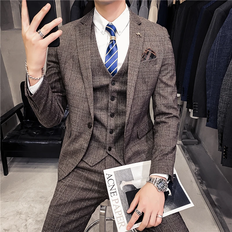 3 Pieces Suits Jackets+Vest+Pants Male Wedding Drees Suits Groom Sets Slim Business Suit Men Wedding Bridegroom Man Dress 7XL
3 Pieces Suits Jackets+Vest+Pants Male Wedding Drees Suits Groom Sets Slim Business Suit Men Wedding Bridegroom Man Dress 7XL
