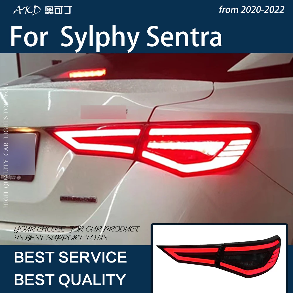 

Автомобильные фары для Sylphy 2020-2022, задний свет в сборе, Модернизированная динамическая задняя сигнальная лампа, подсветка, инструмент, аксессуары