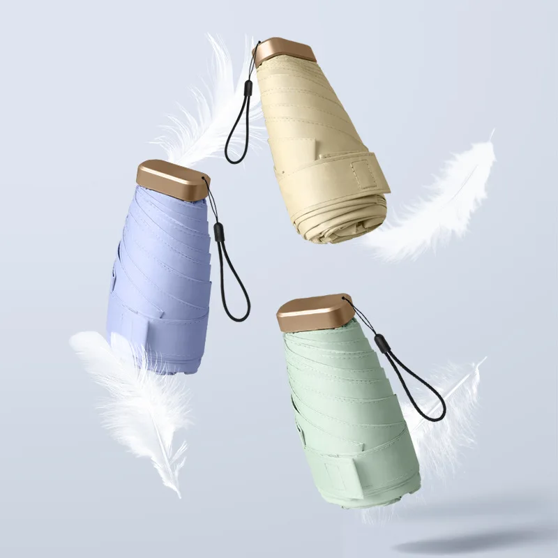 Mini Pocket Umbrellas for Rain and Sun Portable Female 6 Folding Sunshade Anti UV Capsule Umbrella 6 RIBS Parasol
Mini Pocket Umbrellas for Rain and Sun Portable Female 6 Folding Sunshade Anti UV Capsule Umbrella 6 RIBS Parasol