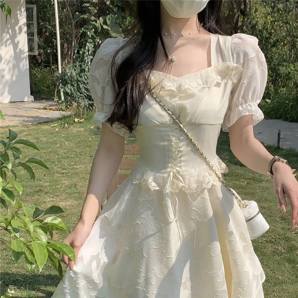 French Celebrity Style Square Neck Short-Sleeved Skirt Summer New Waist Slim Design Princess Dress
French Celebrity Style Square Neck Short-Sleeved Skirt Summer New Waist Slim Design Princess Dress