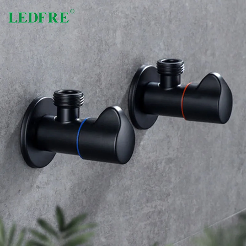 LEDFRE 2 PCS Bathroom Angle Valve Black Stainless Steel Kitchen Hot and Cold Water Faucet Fitting Standard G1/2 LF36006
LEDFRE 2 PCS Bathroom Angle Valve Black Stainless Steel Kitchen Hot and Cold Water Faucet Fitting Standard G1/2 LF36006