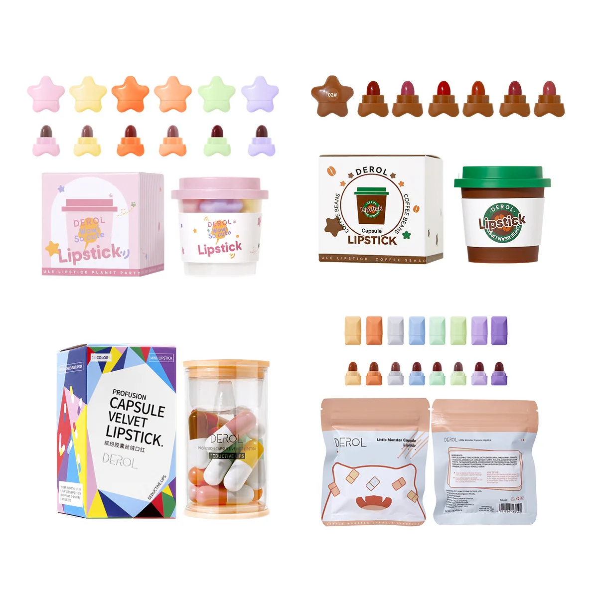 Matte set lipstick capsule lipstick star candy mini capsule lipstick beauty mac makeup lipgloss
Matte set lipstick capsule lipstick star candy mini capsule lipstick beauty mac makeup lipgloss