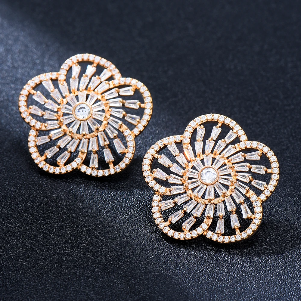 Женские серьги-гвоздики GODKI, серьги-гвоздики с цветком и кубическим цирконием, 2022 
Женские серьги-гвоздики GODKI, серьги-гвоздики с цветком и кубическим цирконием, 2022