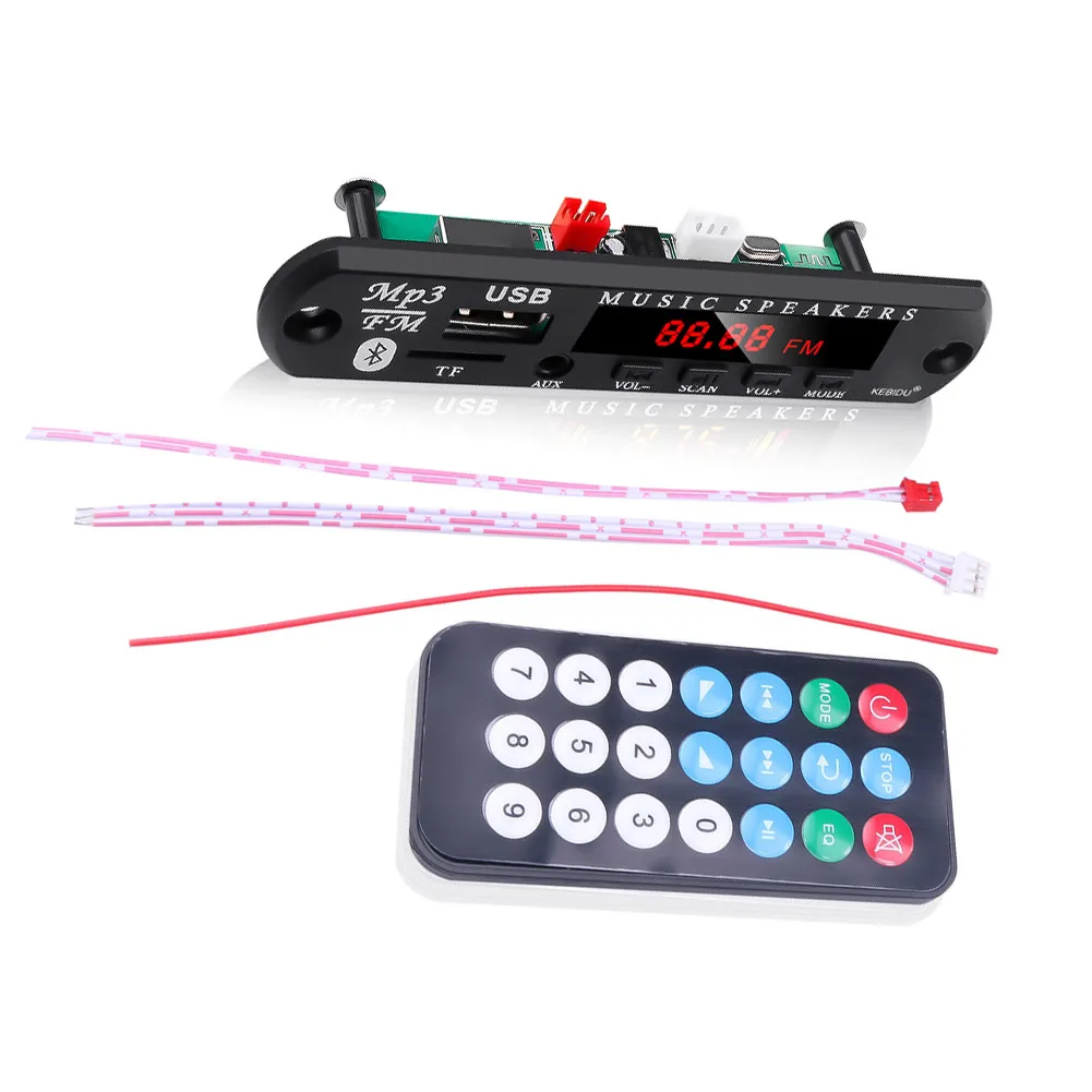 1x DC 5V Bluetooth Player Panel With Reomote Control MP3 WMA FM AUX Decoder Board Audio Module TF SD Card USB Radio Durable
1x DC 5V Bluetooth Player Panel With Reomote Control MP3 WMA FM AUX Decoder Board Audio Module TF SD Card USB Radio Durable