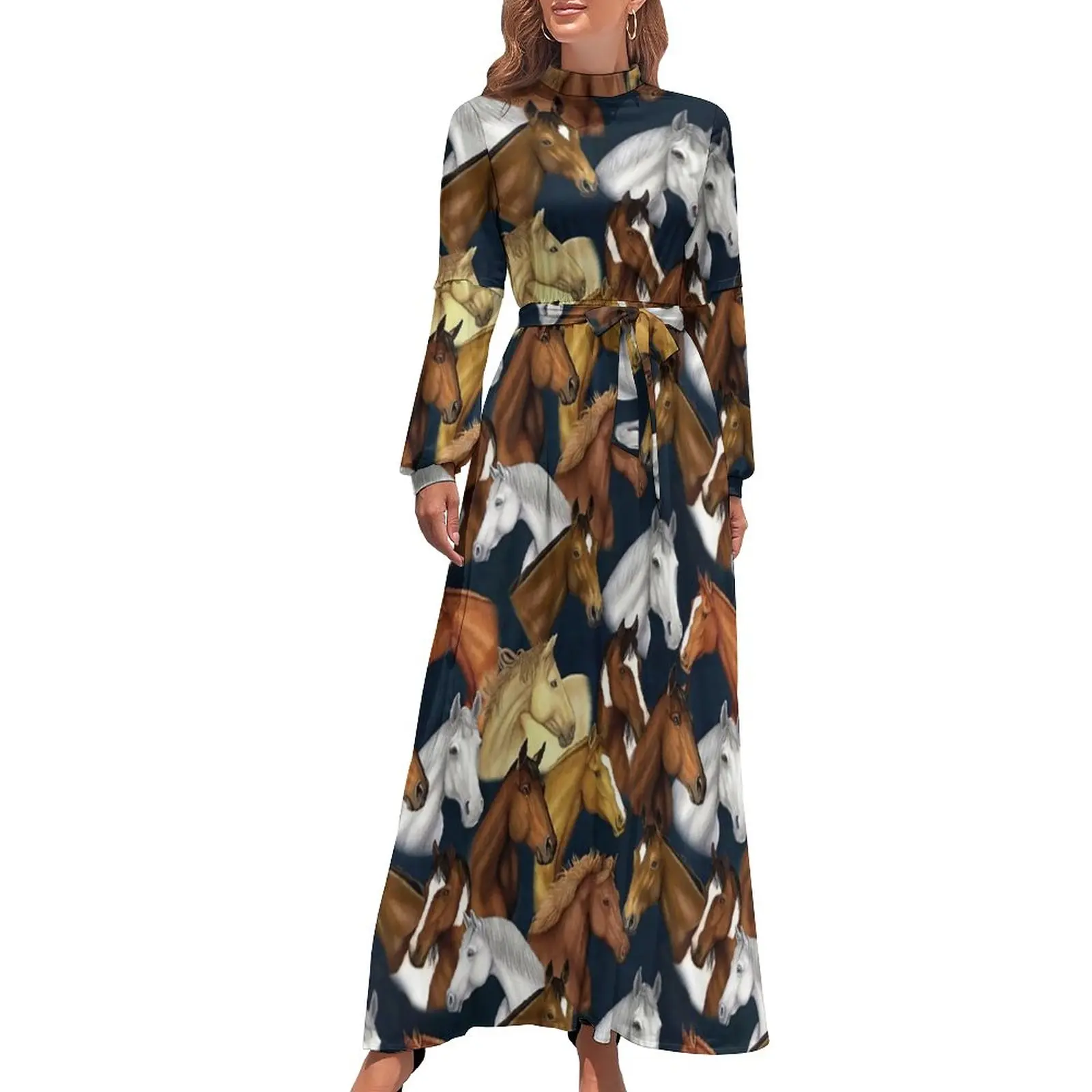 Cool Hourse Dress Wild Animal Print Kawaii Graphic Maxi Dress High Waist Long Sleeve Stylish Boho Beach Long Dresses
Cool Hourse Dress Wild Animal Print Kawaii Graphic Maxi Dress High Waist Long Sleeve Stylish Boho Beach Long Dresses