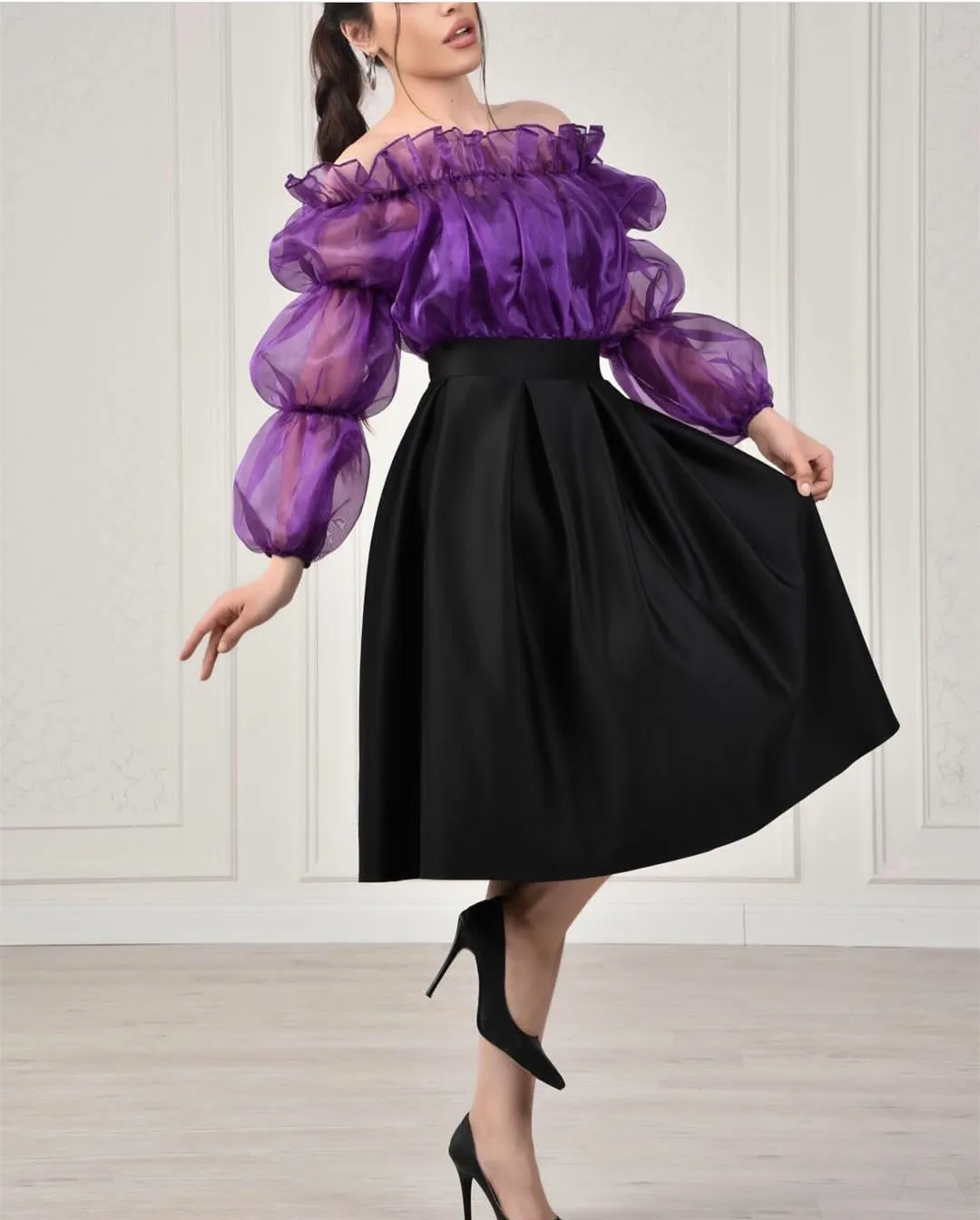 Elegant Short Organza Evening Dress With Sleeve A-Line Ruffled Tea Length Robe De Mariée Party Gown For Women
Elegant Short Organza Evening Dress With Sleeve A-Line Ruffled Tea Length Robe De Mariée Party Gown For Women