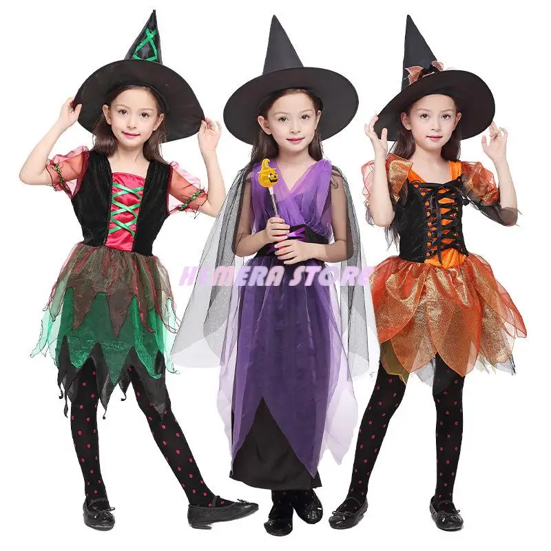 Witch Pumpkin Bat Cosplay Outfits Halloween Costume For Kids Baby Girls Children Vampire Carnival Party Princess Dress Clothes
Witch Pumpkin Bat Cosplay Outfits Halloween Costume For Kids Baby Girls Children Vampire Carnival Party Princess Dress Clothes