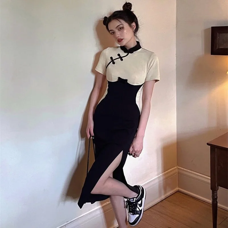 2022 Chinese Traditional Summer Bodycon Midi Dresses for Women Vintage Sexy High Waist Long Split Dress Korean Clothes Clothing
2022 Chinese Traditional Summer Bodycon Midi Dresses for Women Vintage Sexy High Waist Long Split Dress Korean Clothes Clothing