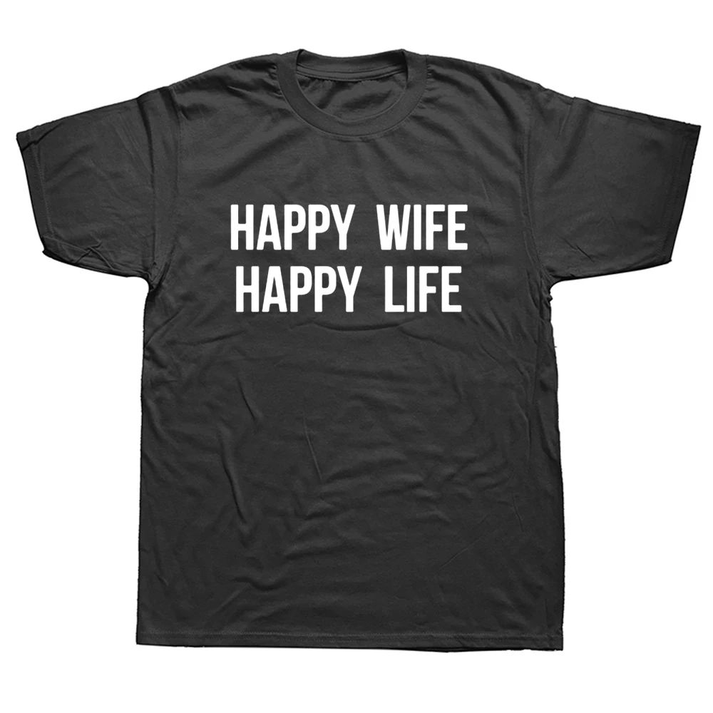Happy Wife Happy Life Wedding Funny Husband Love T Shirts Graphic Cotton Streetwear Short Sleeve Hip Hop T-shirt Mens Clothing
Happy Wife Happy Life Wedding Funny Husband Love T Shirts Graphic Cotton Streetwear Short Sleeve Hip Hop T-shirt Mens Clothing