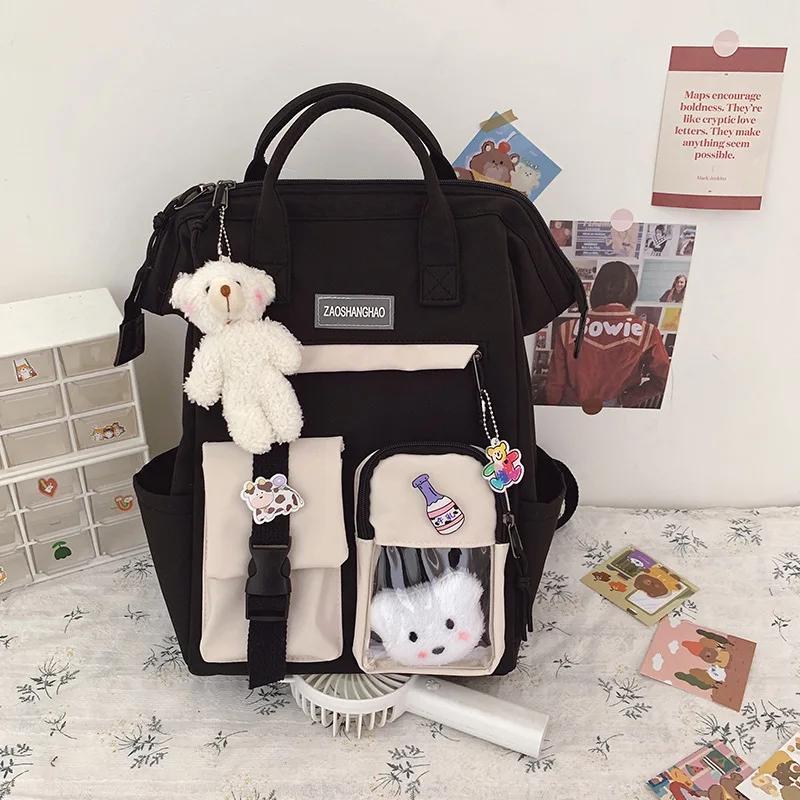 Nylon Black Women Backpacks for School Teenagers Girls Cute Sweet High School Backpack College Student Bookbag 2022 Japanese
Nylon Black Women Backpacks for School Teenagers Girls Cute Sweet High School Backpack College Student Bookbag 2022 Japanese