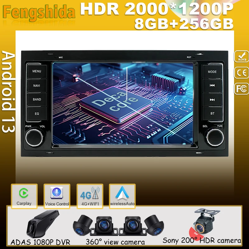 Android 13 For Volkswagen VW Touareg 2003-2010 Car Player Radio Multimedia Video GPS Navigation Auto Carplay Rear camera QLED
Android 13 For Volkswagen VW Touareg 2003-2010 Car Player Radio Multimedia Video GPS Navigation Auto Carplay Rear camera QLED
