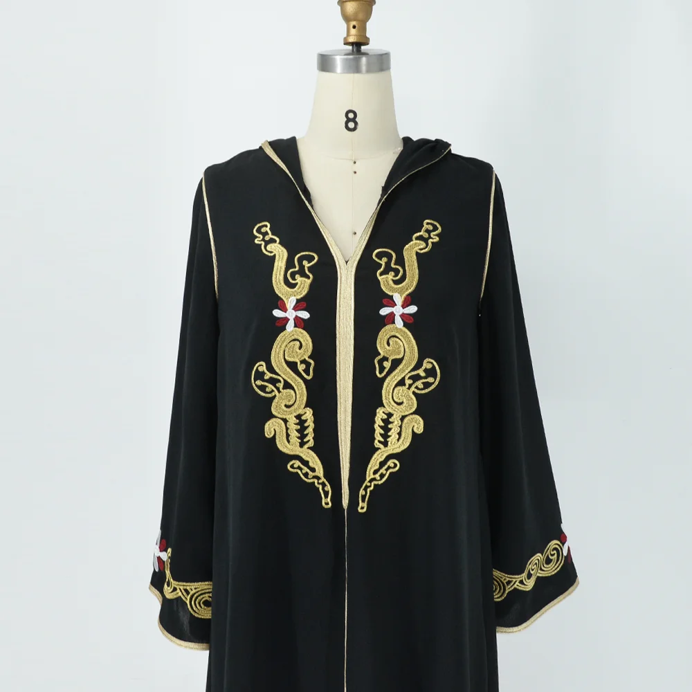 Abaya For Women Loose Embroidery Hooded Abaya Dubai Arab Middle East Djellaba Long Sleeve V-neck Moroccan Caftan Kaftan Clothing
Abaya For Women Loose Embroidery Hooded Abaya Dubai Arab Middle East Djellaba Long Sleeve V-neck Moroccan Caftan Kaftan Clothing