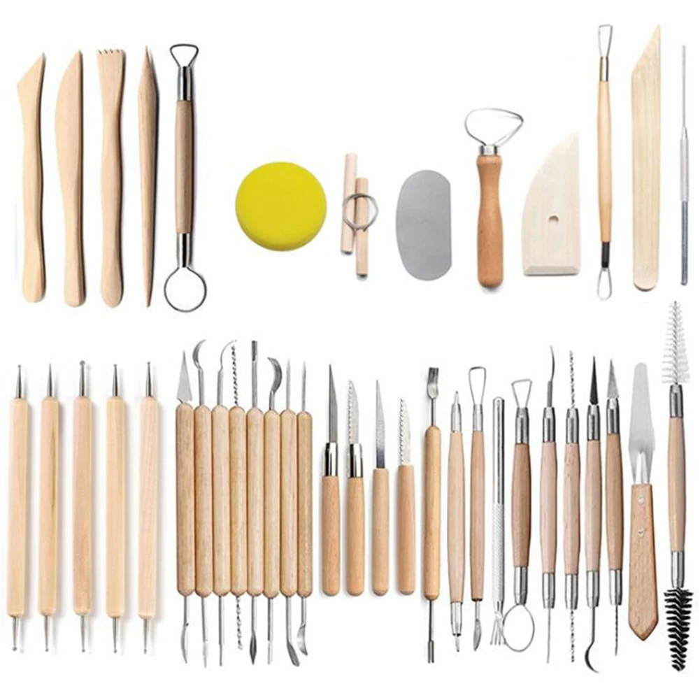 40-Piece Clay Sculpture Tool + Roll-Package Ceramic Clay Embryo Drawing Sculpture Multifunctional Combination Set
40-Piece Clay Sculpture Tool + Roll-Package Ceramic Clay Embryo Drawing Sculpture Multifunctional Combination Set