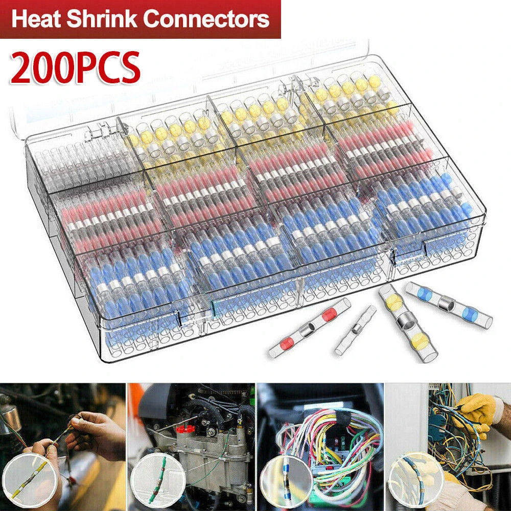 200 Pcs Solderstick Heat Shrinkable Middle Terminal Waterproof Solder Ring Terminal Combination Solder Wire Connector Kit
200 Pcs Solderstick Heat Shrinkable Middle Terminal Waterproof Solder Ring Terminal Combination Solder Wire Connector Kit