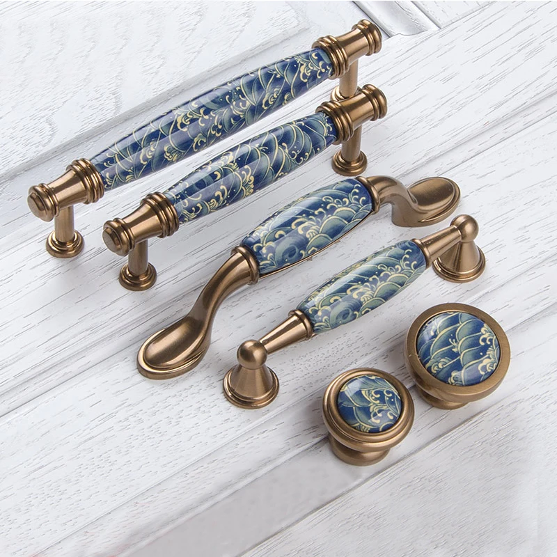 Blue Leaf hand painted ceramichandle and knobs Cupboard cabinet Knob drawer Dresser handles Closet pulls
Blue Leaf hand painted ceramichandle and knobs Cupboard cabinet Knob drawer Dresser handles Closet pulls