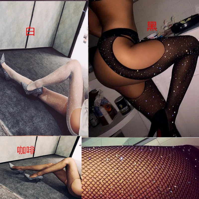 Mesh Tights women Sexy Stocking Rhinestone Collant Femme Lenceria Transparent Fishnet Stockings Pantyhose medias de muje
Mesh Tights women Sexy Stocking Rhinestone Collant Femme Lenceria Transparent Fishnet Stockings Pantyhose medias de muje